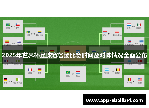 2025年世界杯足球赛各场比赛时间及对阵情况全面公布